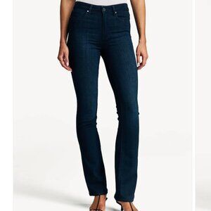 Paige High Rise Manhattan Bootcut Dark Wash Jeans